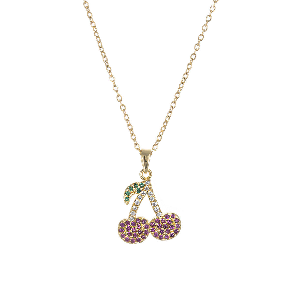 Wholesale Cherry necklace titanium steel clavicle chain